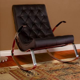 Barcelona City Luxury Modern Design Black Leather Rocking Lounge Chair