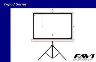 FAVI 43/90 Inch Portable Tripod Projector Screen (TRI P 