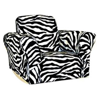 Newco Zebra Upholstered Kids Rocker Chair product details page