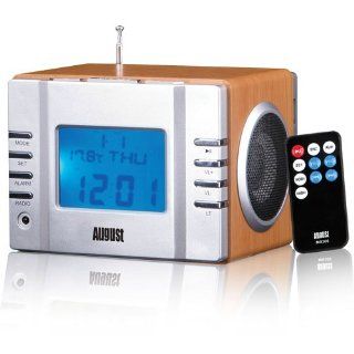 August MB300 Cube lecteur  avec Radio FM et Reveil, lecteur de 
