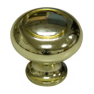 Shop Gatehouse 1.25 in Polished Brass Round Cabinet Knob at Lowes