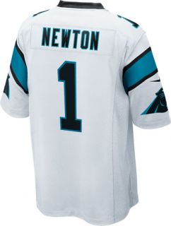 Cam Newton Jersey: Away White Game Replica #1 Nike Carolina Panthers 