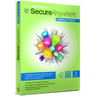Webroot SecureAnywhere 2012 Complete   Subscription Package   3 User 