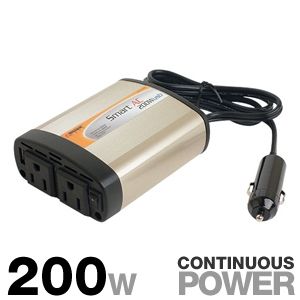 WAGAN 2402 Smart AC USB Inverter   200 Watt, Continuous Power, 400 