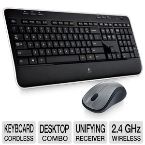 Logitech MK520 920 002553 Wireless Mouse and Keyboard Combo   2.4GHz 