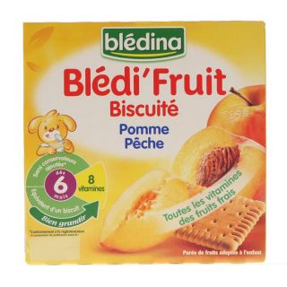 BLEDIFRUIT Biscuité Pomme/pêche   Achat / Vente DESSERT GOUTER BEBE 