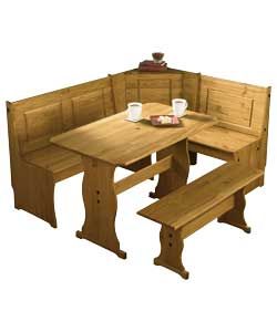 Buy Puerto Rico 3 Corner Bench Nook Pine Table and Bench Set at Argos 
