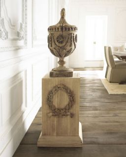 Wooden Urn & Pedestal   The Horchow Collection