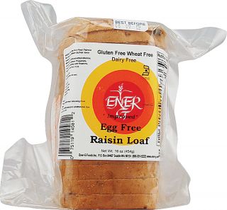 Ener G Raisin Loaf Egg Free and Gluten Free    16 oz   Vitacost 