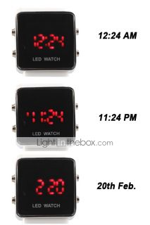 Relógio Unisexo LED Jumbo com Bracelete de Silicone   USD $ 4.89