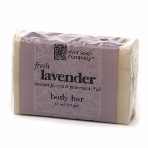 River Soap Company All Vegetable Body Bar Soap, Fresh French Lavender 