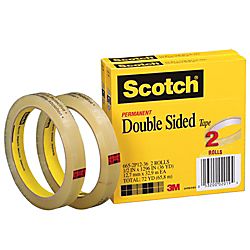 Scotch 665 Permanent Double Sided Tape 12 x 1296 Pack Of 2 by Office 