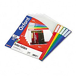 Pendaflex Poly Index Folders Letter Size Clear With Color Stripes Pack 