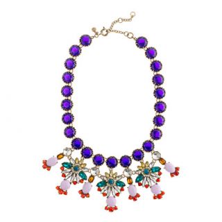 Crystal color statement necklace   necklaces   Womens jewelry   J 