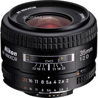 Nikon 35mm f/2D AF Wide Angle Auto Focus Nikkor Lens   with 5 Year U.S 