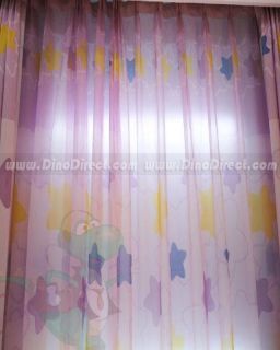 Wholesale Classic Stars Printed Pinch Pleat Sheer Curtain Panel 