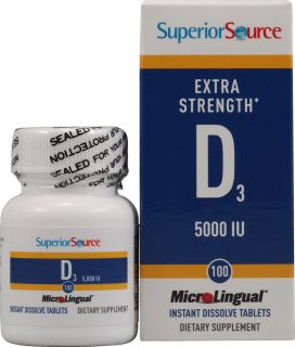 Superior Source Vitamin D3    5000 IU   100 Instant Dissolve Tablets 