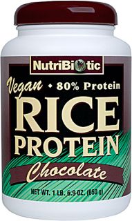 NutriBiotic Vegan Rice Protein Powder Chocolate    1.5 lbs   Vitacost 