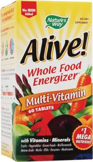 Natures Way Alive® Multi Vitamin No Iron Added    60 Tablets 