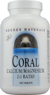 Source Naturals Coral Calcium Magnesium    180 Tablets   Vitacost 