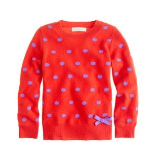 Girls polka dot cashmere sweater   cashmere   Girls sweaters   J 