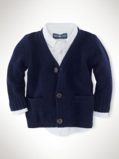 Cashmere V Neck Cardigan   Infant Boys Sweaters   RalphLauren
