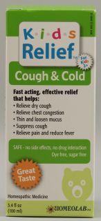 Homeolab USA Kids Relief™ Cough and Cold For Kids 2+ Fruit    3.4 fl 
