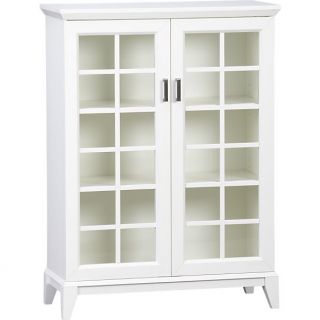 Paterson White 36.5 Two Door Cabinet in Storage Cabinets  Crate and 