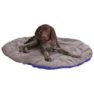 ABO Gear Travel Pet Bed   Round in Blue/Grey