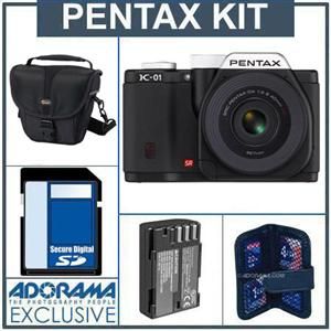 Pentax K 01 Digital Camera with Pentax 40mm F/2.8 XS Lens Black Bundle 