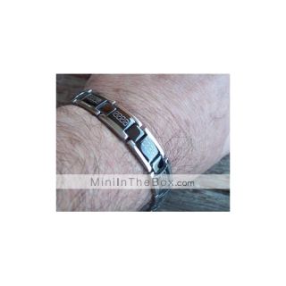 USD $ 6.39   Great Wall Grain Titanium Steel Bracelet (Silver), Free 