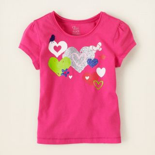 baby girl   short sleeve tops   graphic active top  Childrens 