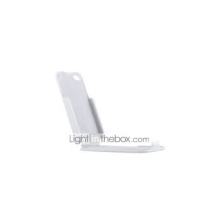 Etui Rigide en Cuir et Caoutchouc pour iPhone 4   Blanc