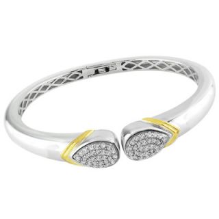 55 ct. t.w. Diamond Bangle in Sterling Silver and 14K Yellow Gold (B 