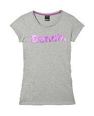 Grey (Grey) Bench Grey and Pink Logo T Shirt  265060404  New Look