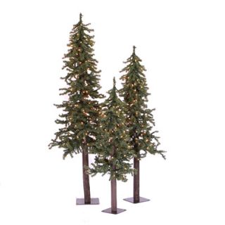 Alpine Christmas Trees Prelit   3 Pack  Meijer