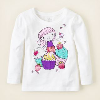 baby girl   graphic tees   cupcakes graphic tee  Childrens Clothing 