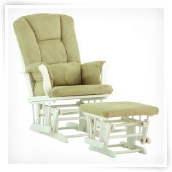 Storkcraft Tuscany Glider and Ottoman with Free Lower Lumbar Pillow 