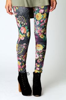  Clothing  Leggings  Lily Floral and Snakeprint Brush 