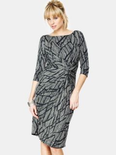 South Petite Knot Front Workwear Dress  Very.co.uk