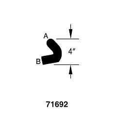 Image of Curved Radiator Hose by Dayco   part# A71692