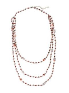 FASHION BUG   Long Glass Bead Necklace  
