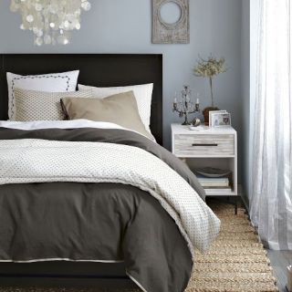 Linen Cotton Duvet Cover + Shams   Slate  west elm