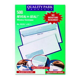 Quality Park Reveal N Seal Window Contemporary #10 Envelope, 500 per 