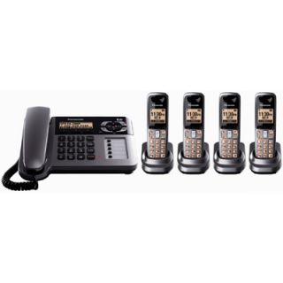 Panasonic 1000 Series DECT 6.0 4 Handset Expandable Telephone with 