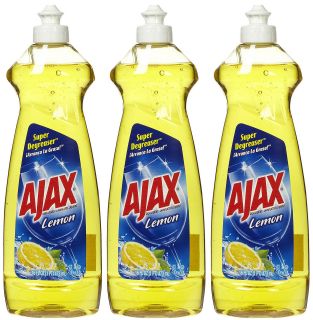 Ajax Lemon Dish Washing Liquid, 16 oz 3 pack   