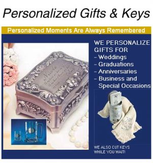 Find a Personalized Gifts and Keys Location near you.