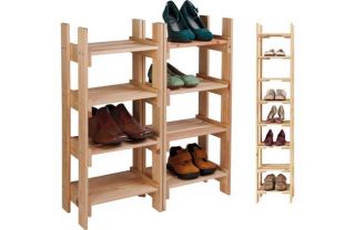 Solid Pine Tall Shoe and Boot Storage Rack. from Homebase.co.uk 