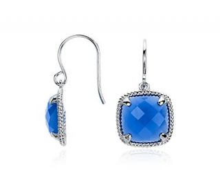 Blue Agate Earrings in Sterling Silver  Blue Nile