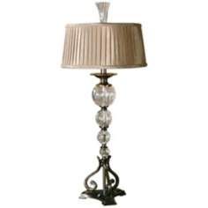 Bronze, Crystal Table Lamps By  